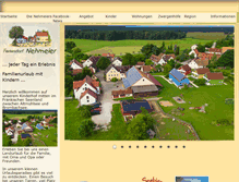 Tablet Screenshot of feriendorf-nehmeier.de